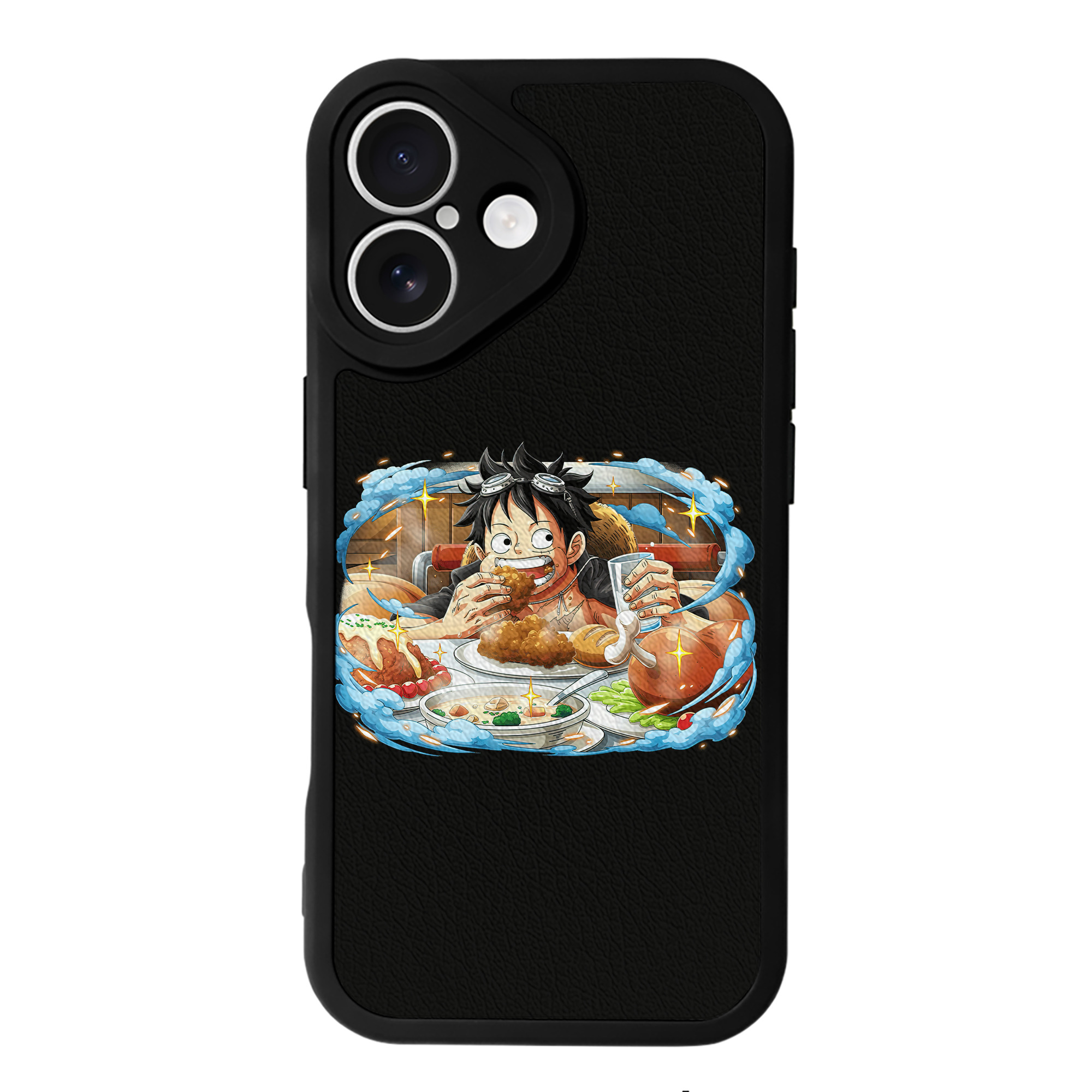 （画像用） ワンピース モンキー・D・ルフィ ONE PIECE Monkey D. Luffy 【iPhone 16シリーズ対応】シリコンスマホケース（レザー調） 材質：シリコン